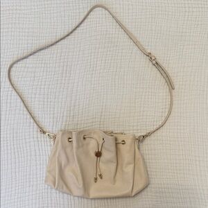 ANTONIO MELANI Elegant Cream Leather Crossbody Bag